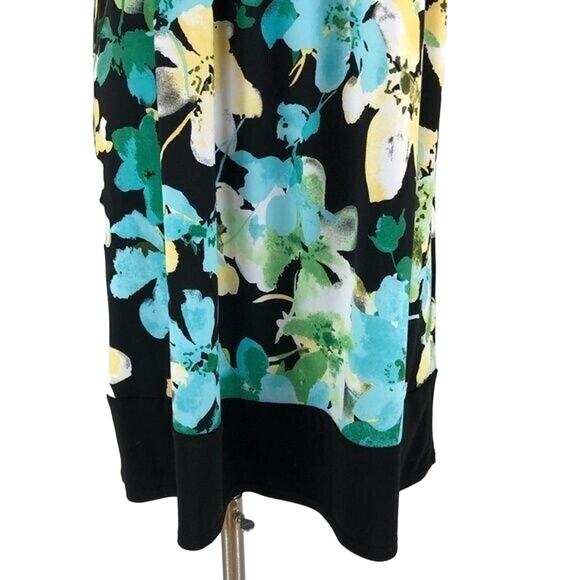 Perceptions Empire Waist Dress Knee Length Boat Neck Cap Sleeves Size 6P - Picture 6 of 8